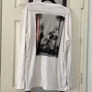 White long sleeve beach shirt